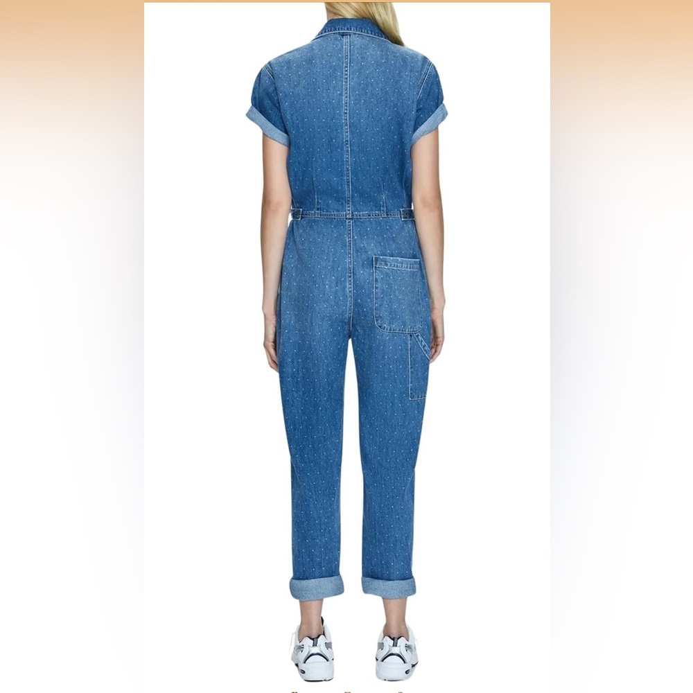 Pistola Grover Polka dot Denim Jumpsuit - Picture 3 of 4
